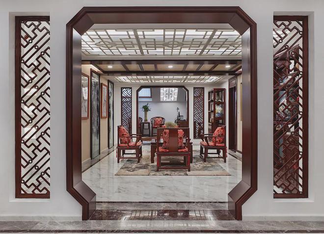 调奢华的中式装修开元ky棋牌低(图5)